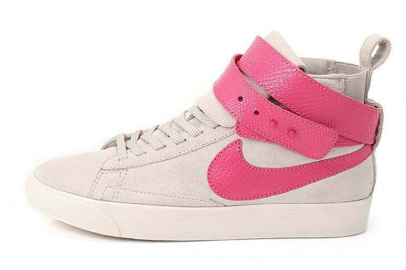 Nike Blazer Autocollant Femmes Chaussures Blanc Rose